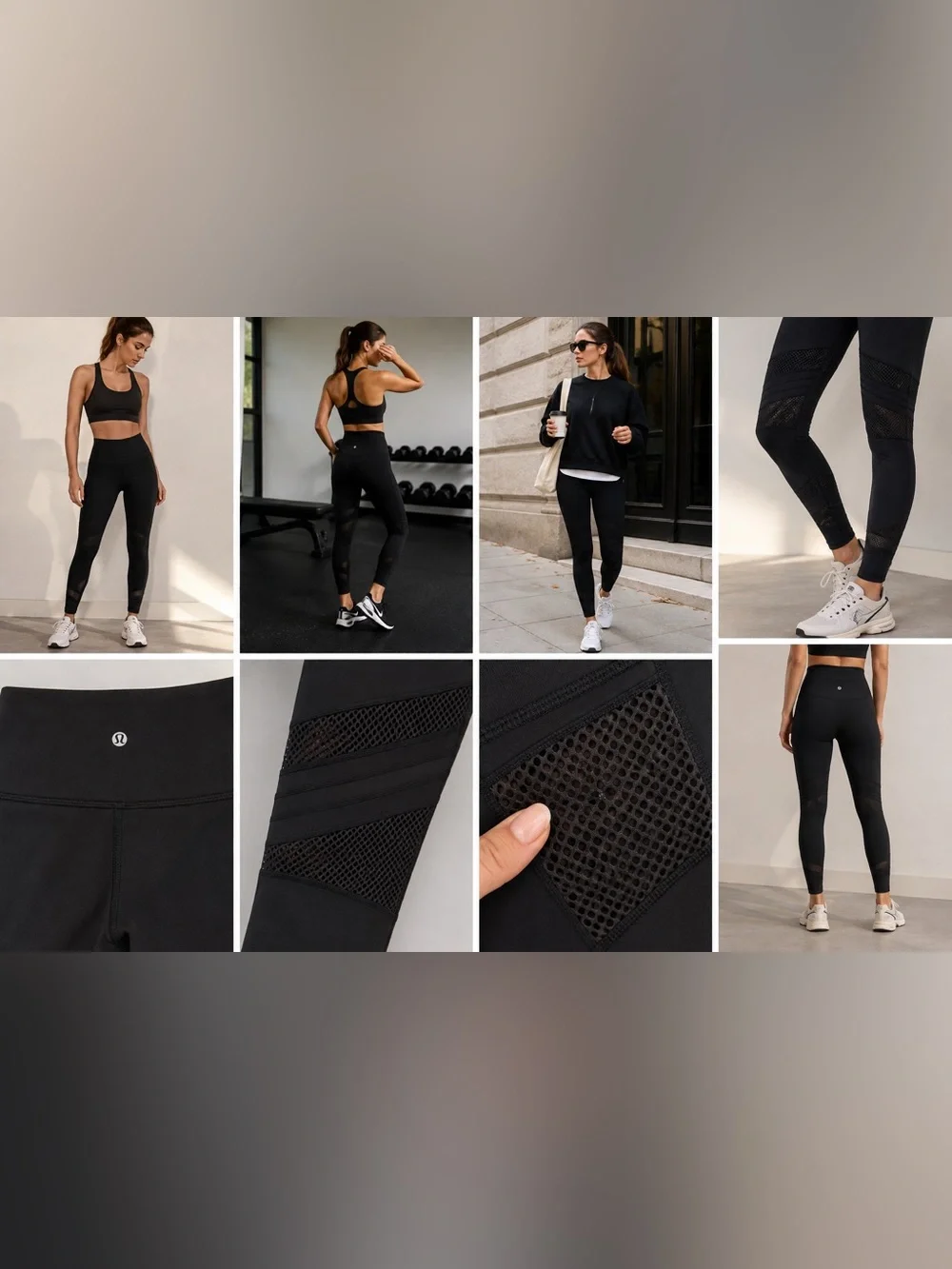 Lululemon Wunder Under Mix & Mesh High Rise 28” Leggings Black Size 6